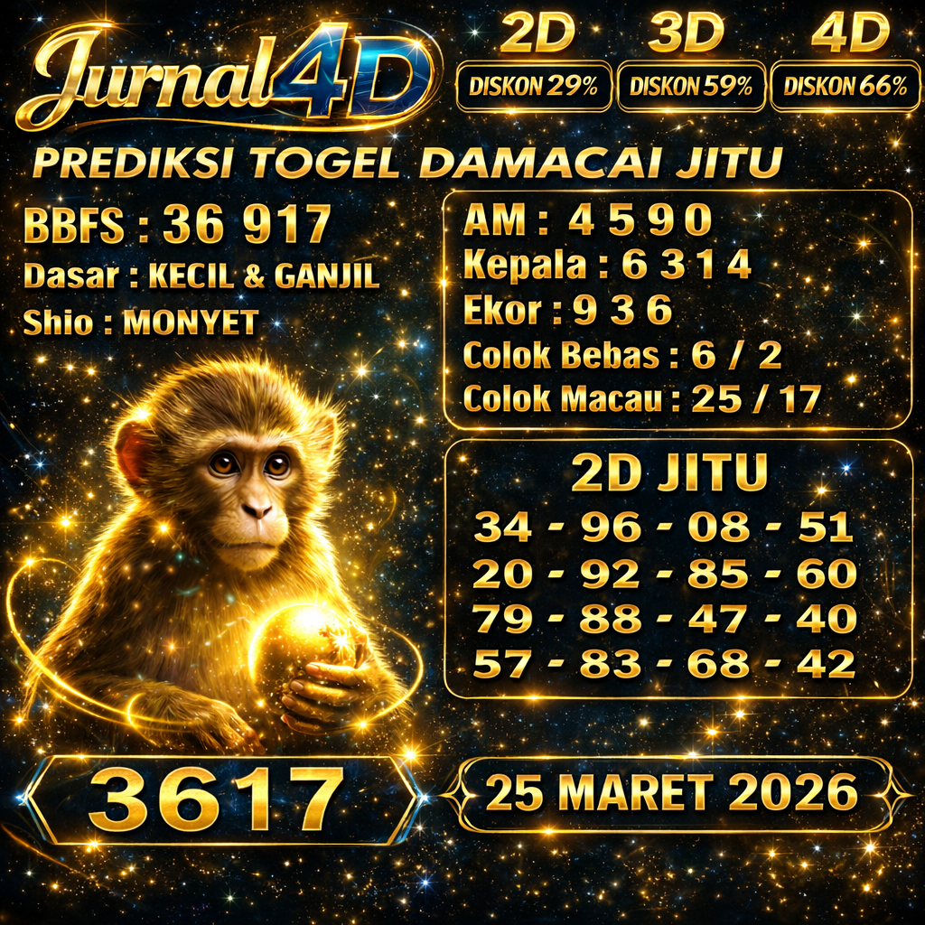 Prediksi Damacai 25 Maret 2026 JURNAL4D
