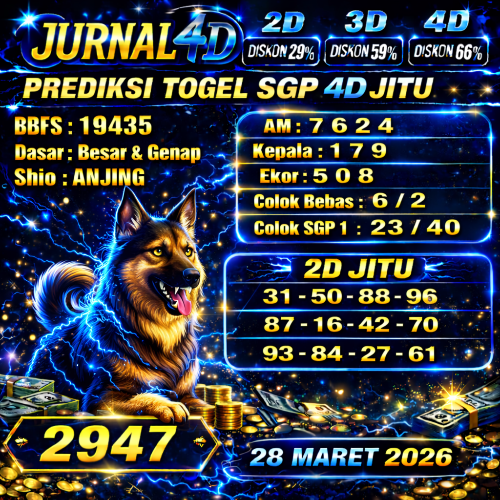 PREDIKSI SGP4D 28 MARET 2026 JURNAL4D
