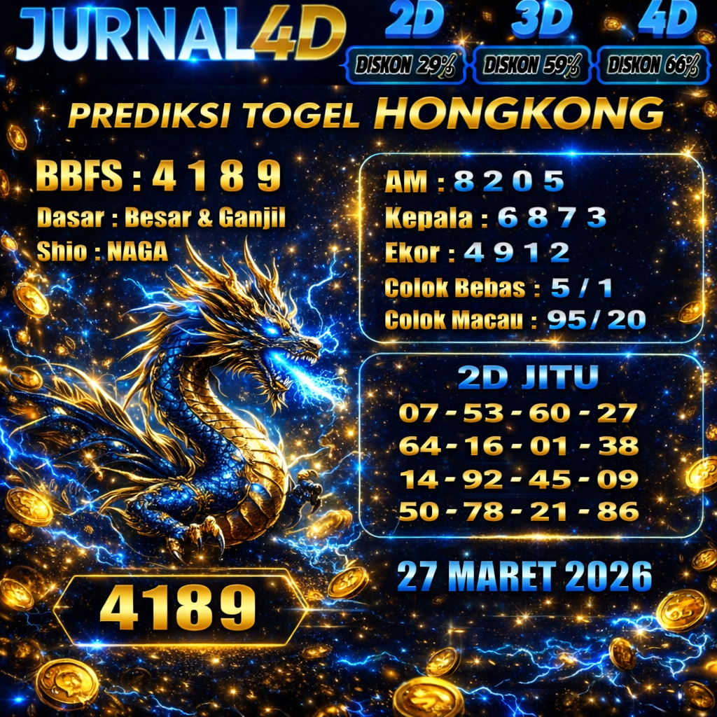 Prediksi Hongkong 27 Maret 2026 JURNAL4D