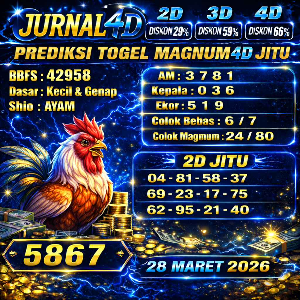 PREDIKSI MAGNUM4D 28 MARET 2026 JURNAL4D