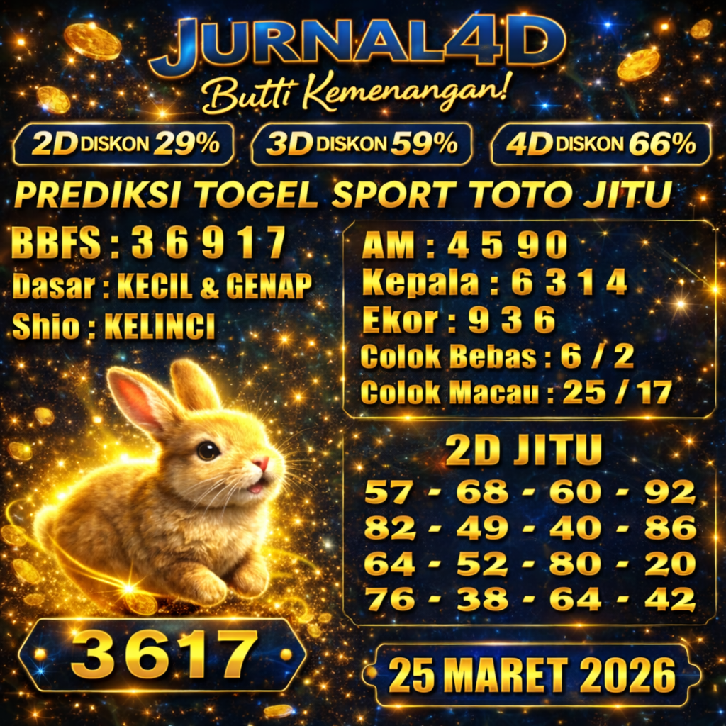 Prediksi SportToto 25 Maret 2026 JURNAL4D