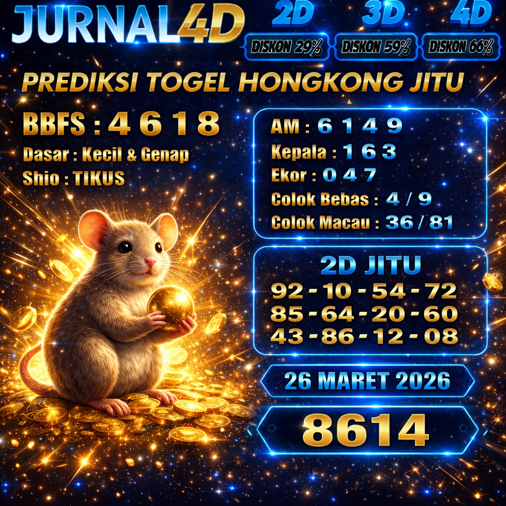 Prediksi Hongkong 26 Maret 2026 JURNAL4D