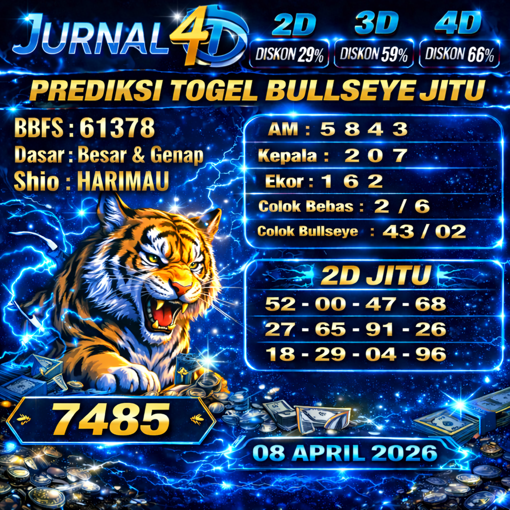 Prediksi Bullseye 08 April 2026 JURNAL4D