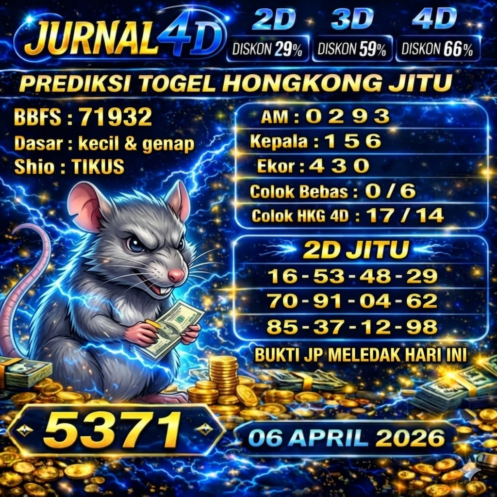 Prediksi Hongkong 06 April 2026 JURNAL4D