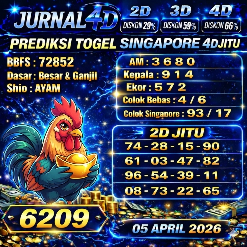 Prediksi Singapore 05 April 2026 JURNAL4D