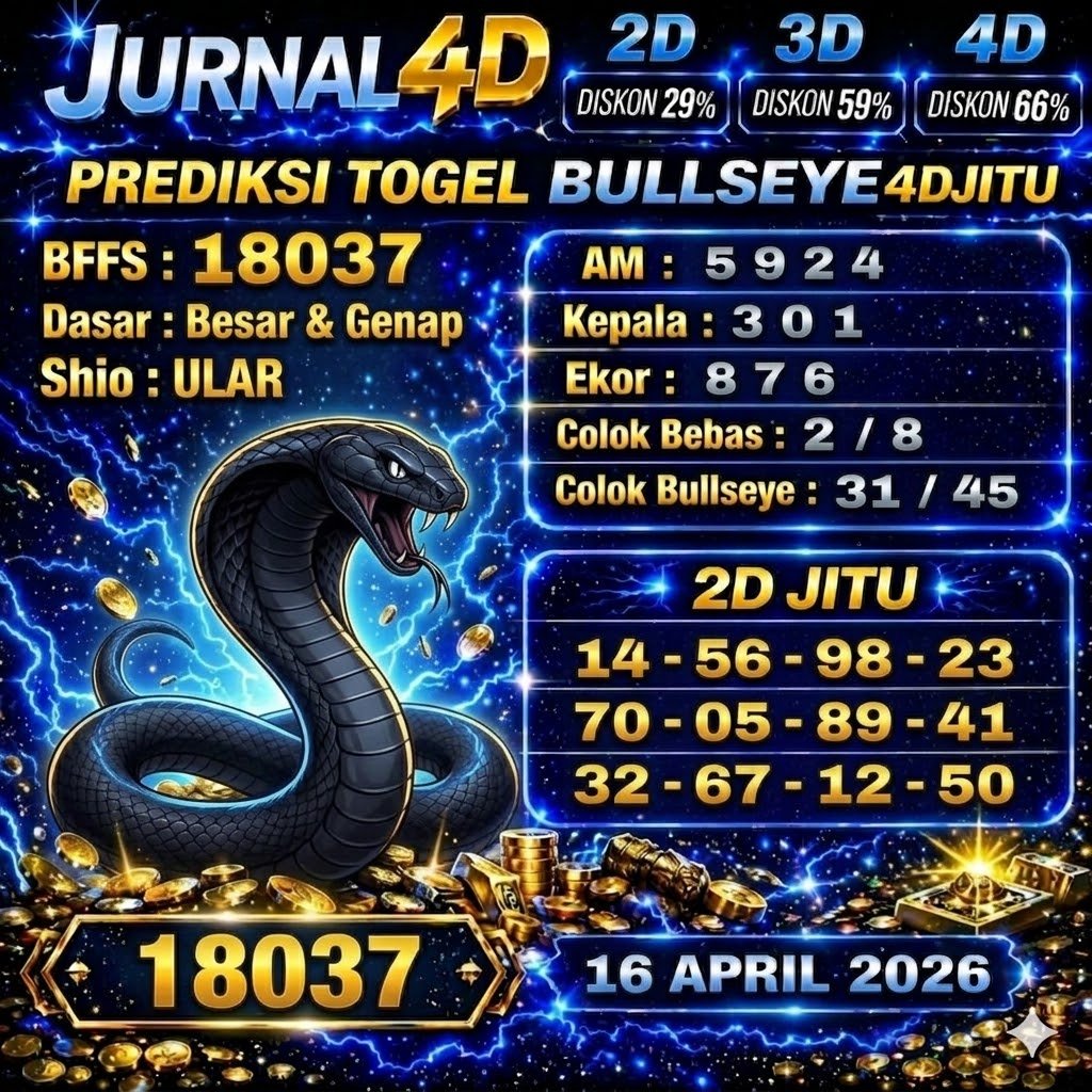 Prediksi Bullseye 16 April 2026 JURNAL4D