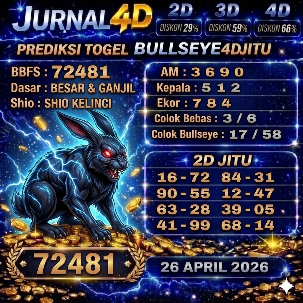 Prediksi Bullseye 26 April 2026 JURNAL4D