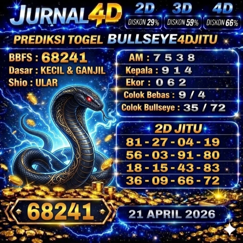 Prediksi Bullseye 21 April 2026 JURNAL4D
