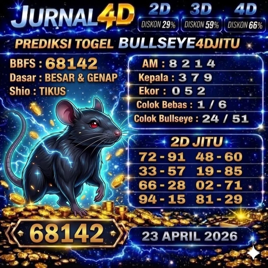 Prediksi Bullseye 23 April 2026 JURNAL4D