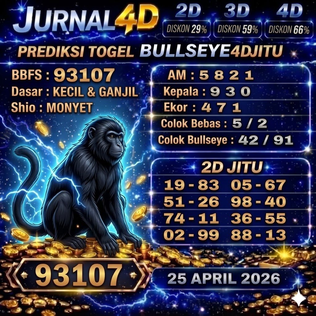 Prediksi Bullseye 25 April 2026 JURNAL4D