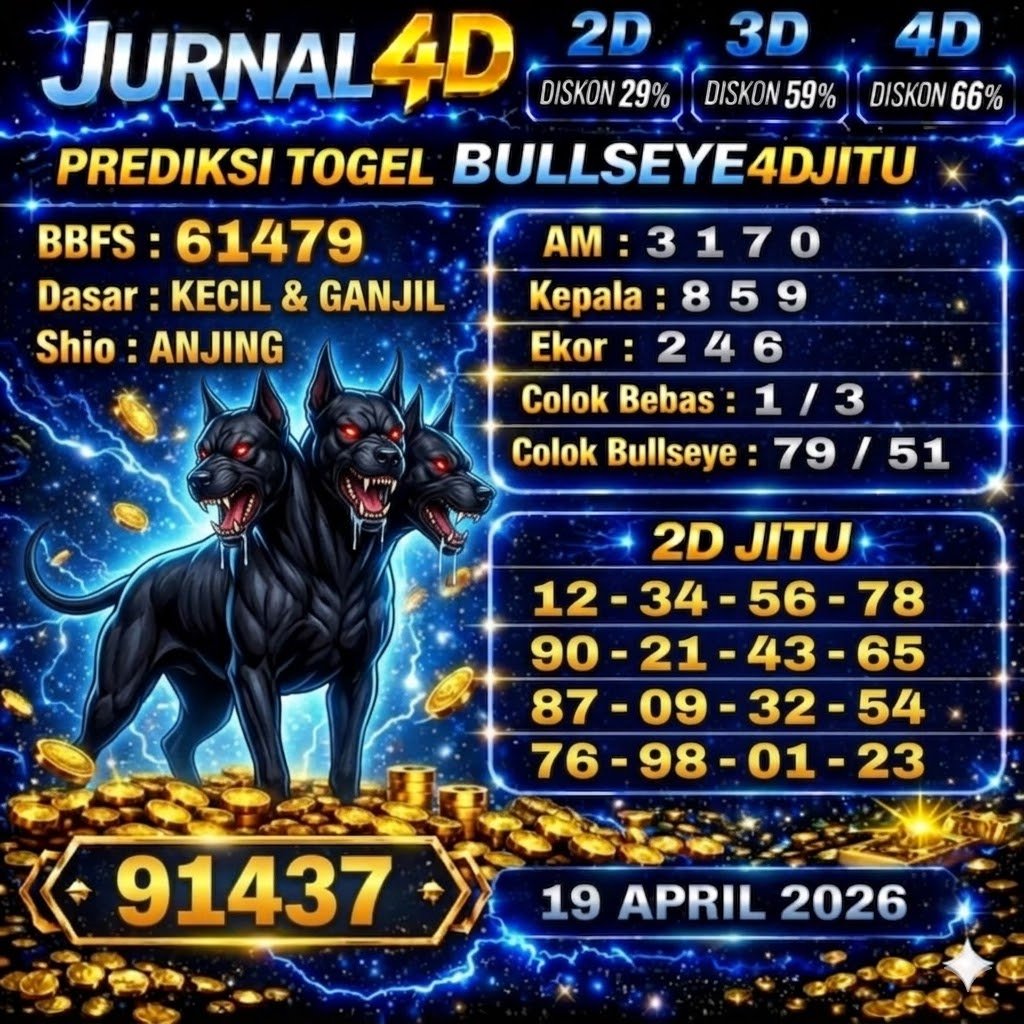 Prediksi Bullseye 19 April 2026 JURNAL4D