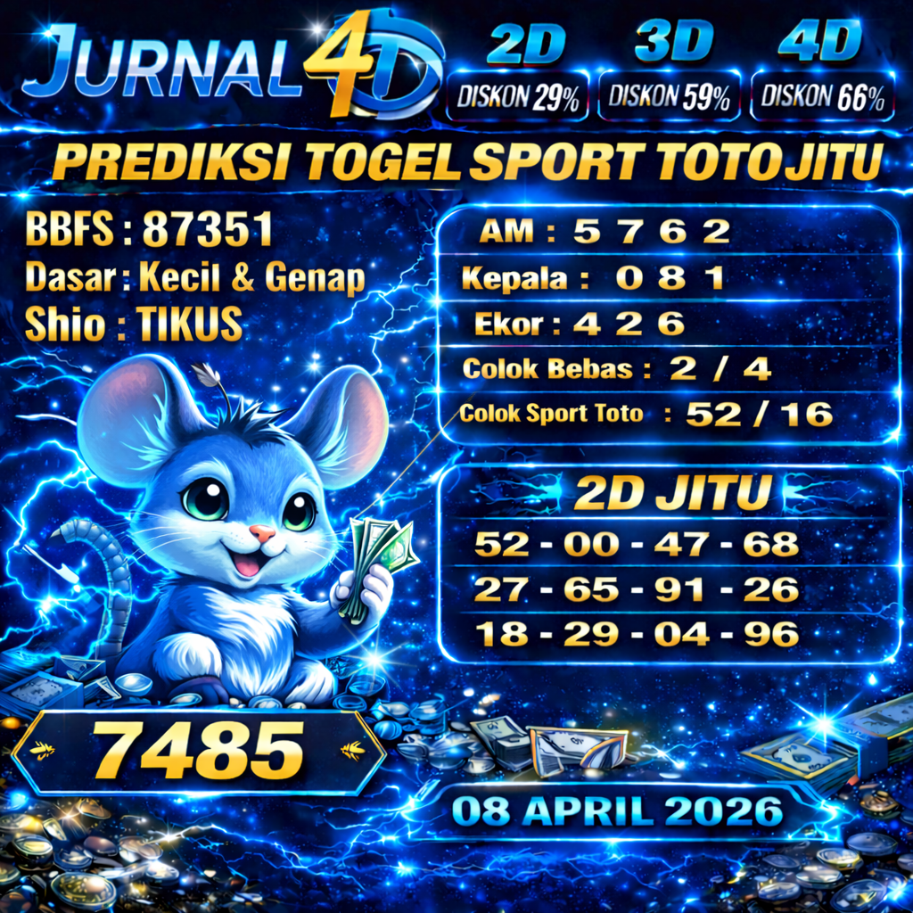 Prediksi SportToto 08 April 2026 JURNAL4D