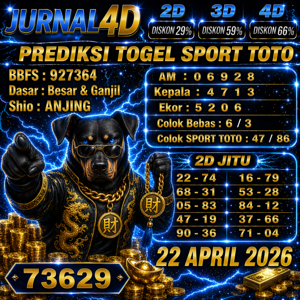 Prediksi SportToto 22 APRIL 2026 JURNAL4D