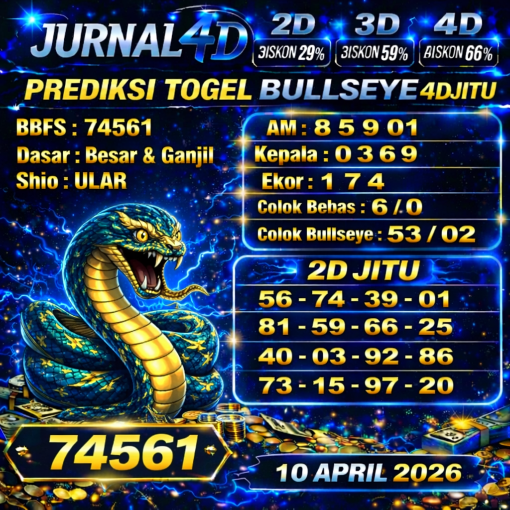 Prediksi Bullseye 10 April 2026