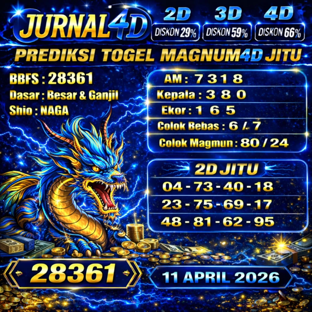Prediksi Togel 10 April Jurnal4d