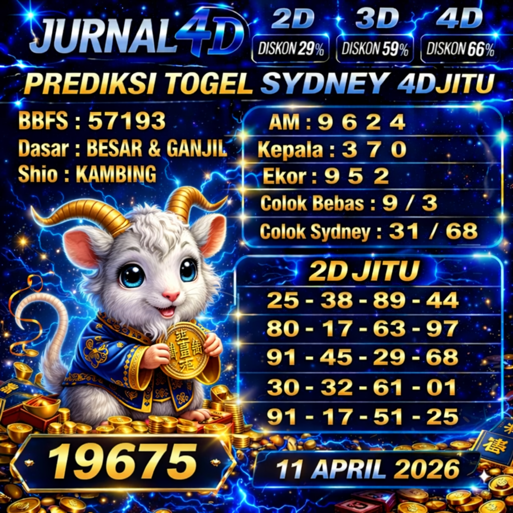 Prediksi Togel 10 April Jurnal4d