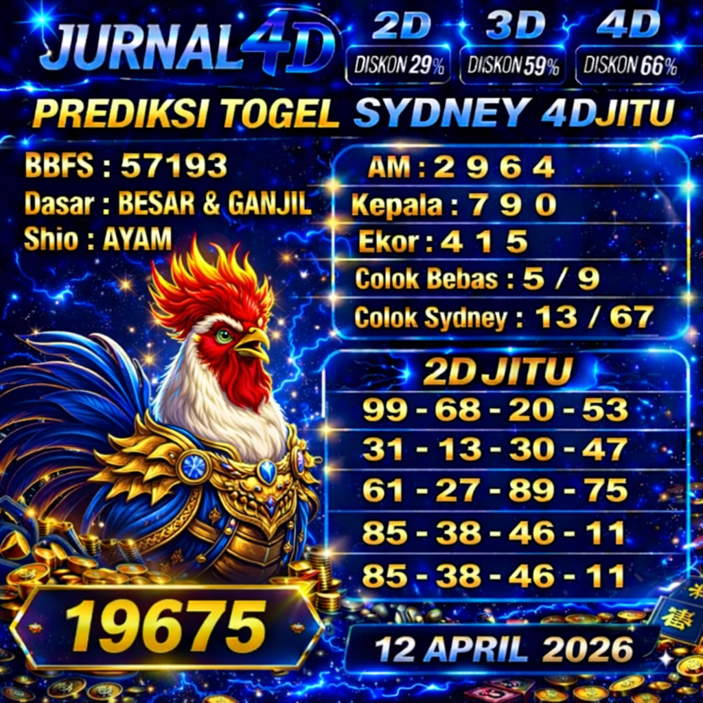 Prediksi Togel 12 April Jurnal4d