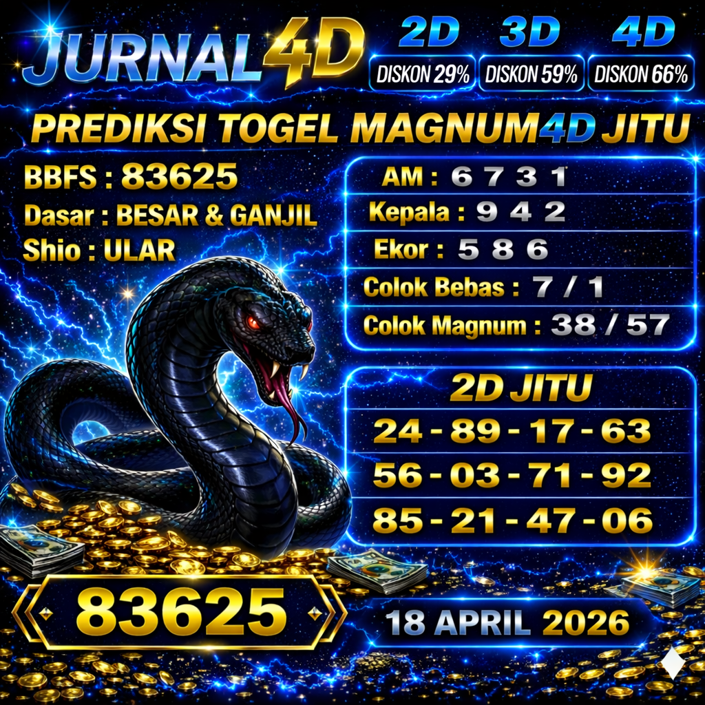 Prediksi Magnum4D 18 April 2026 JURNAL4D