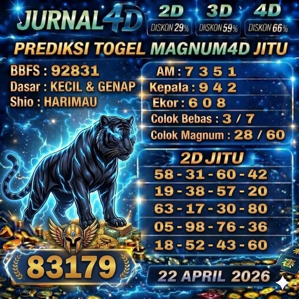 Prediksi Magnum4D 22 April 2026 JURNAL4D
