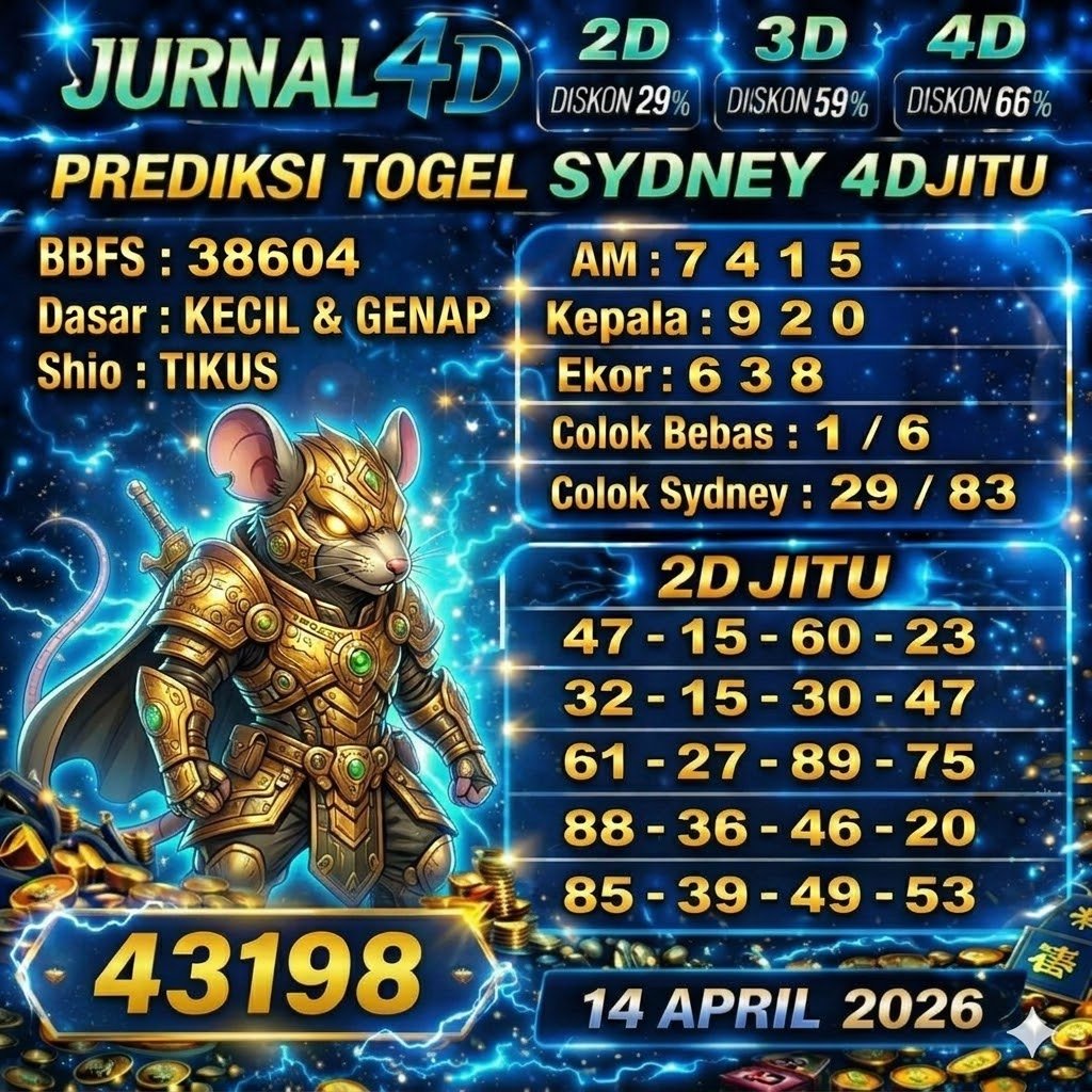 Prediksi Sydney 14 April 2026 JURNAL4D