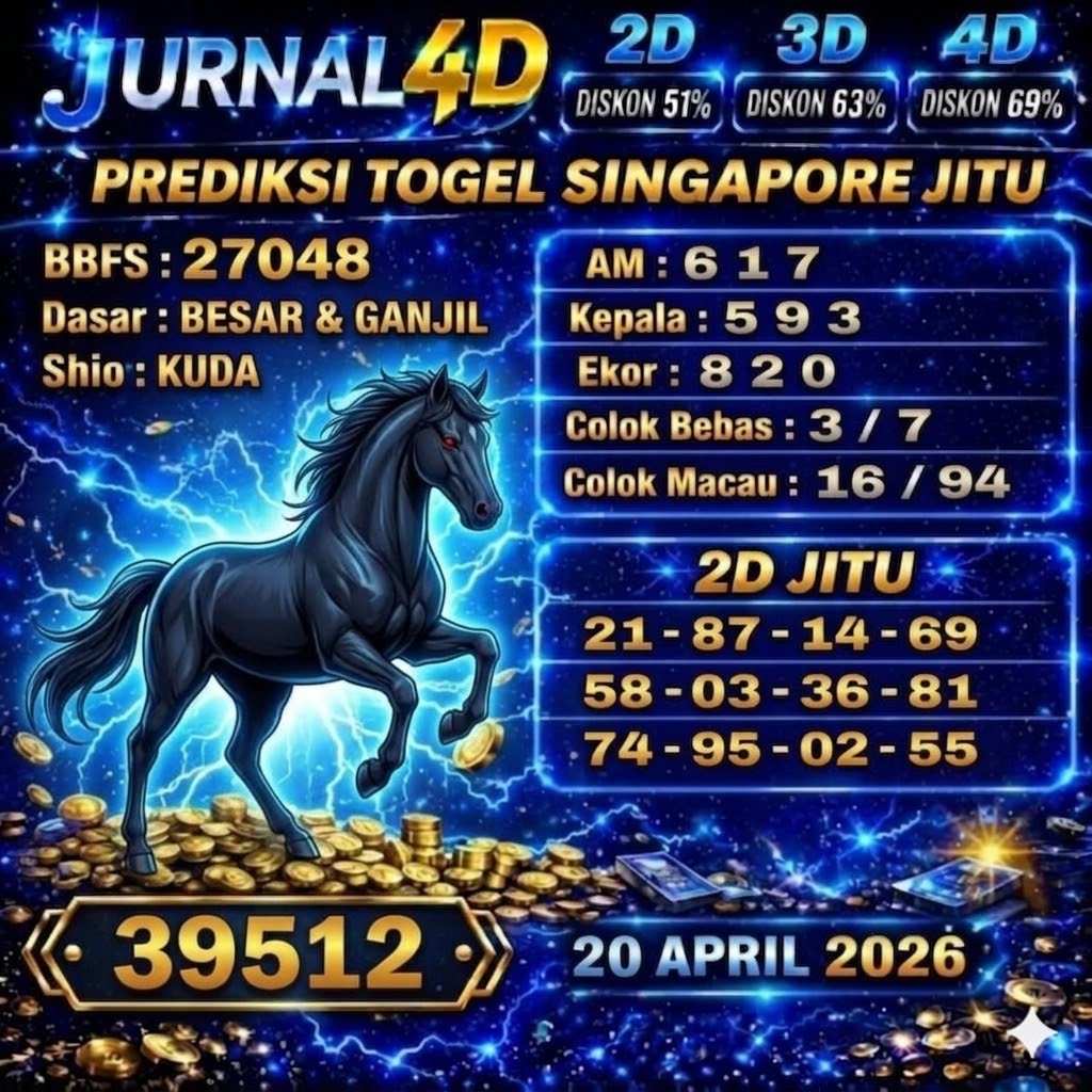 Prediksi Singapore 20 April 2026 JURNAL4D