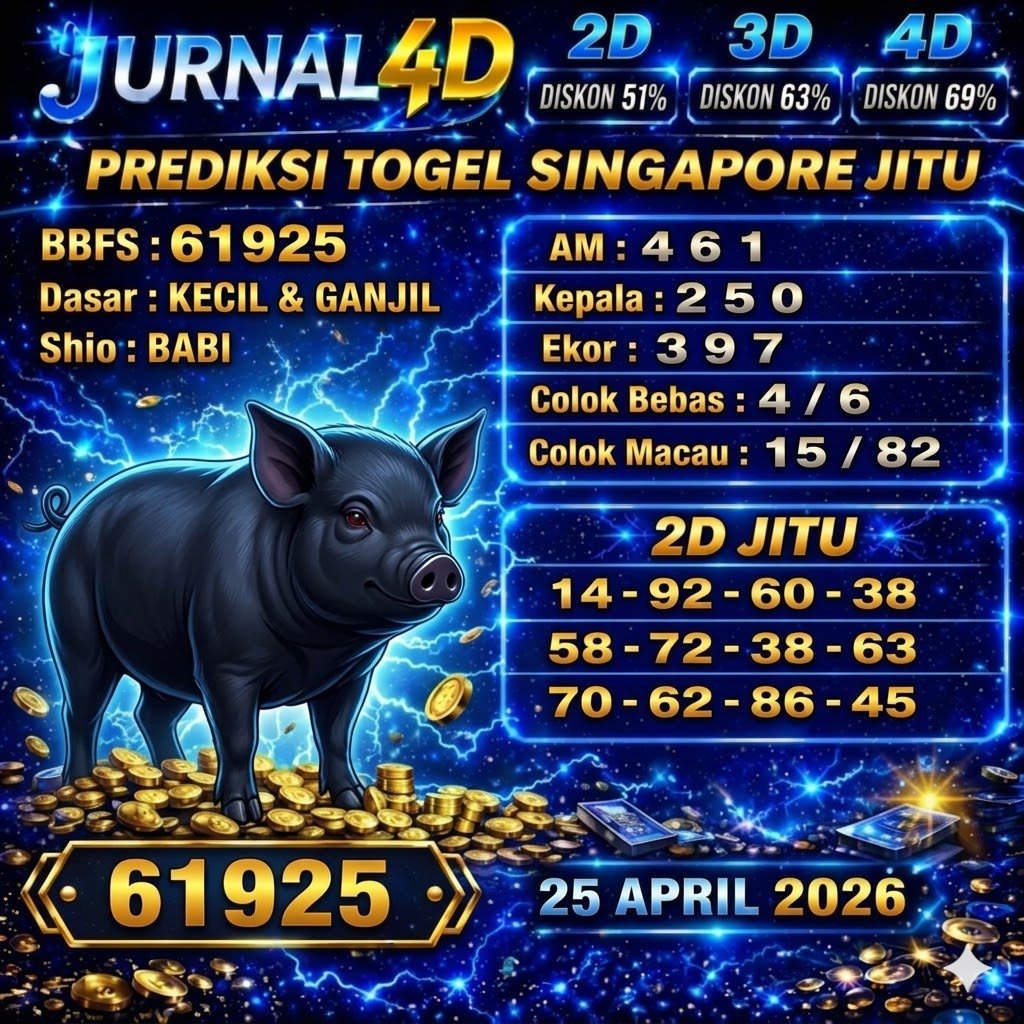 Prediksi Singapore 25 April 2026 JURNAL4D